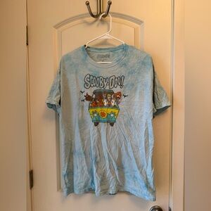 Scooby Doo! Mens Medium Blue Tie Dye Scooby Doo and The Gang Cotton Tee